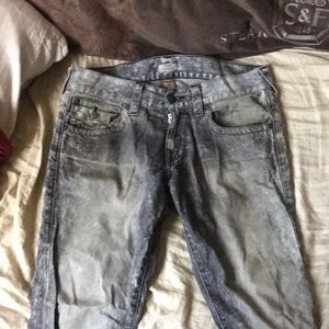 Two toned true religion jeans